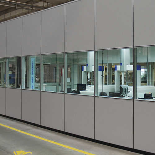 Festinstallierte Trennwand - ECO - Ge Giussani - mit Glasfront / Aluminium / für industrielle Nutzung