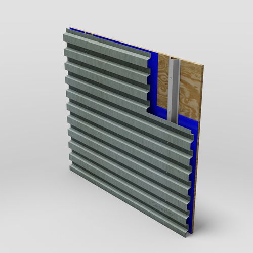 Paneel-Fassadenverkleidung - MT TRAPEZOIDAL - MetalTech-USA - Edelstahl / Metall / gewellt