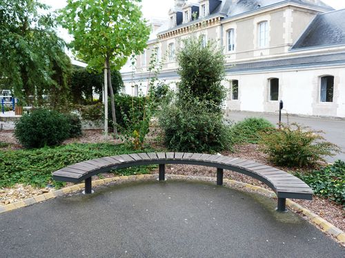 Moderne Bank für den öffentlichen Raum - NORCOR MOB.URBAIN - Holz / Stahl