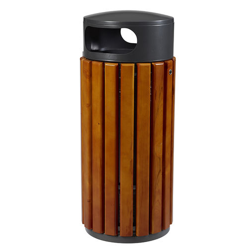 Park-Abfallbehälter - SESSANTA-ECO - NORCOR MOB.URBAIN - galvanisiertem Stahl / thermolackierter Stahl / Holz