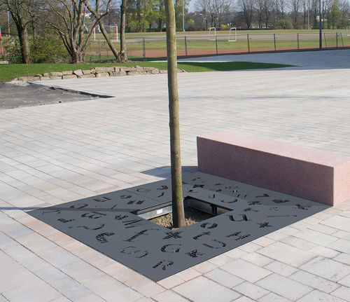 Quadratisches Baumgitter - GRAMMAL - NORCOR MOB.URBAIN - rund / galvanisiertem Stahl / COR-TEN®-Stahl