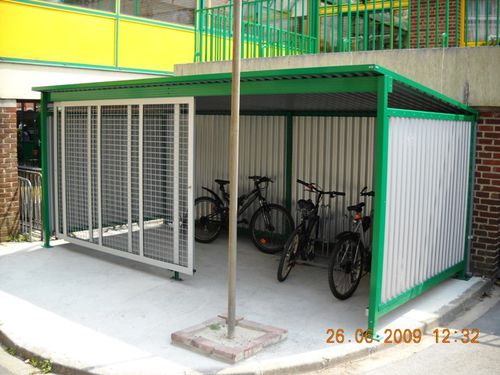 Gesicherter Fahrradunterstand - E-BOX FERME - NORCOR MOB.URBAIN - modular / Stahl / Aluminium