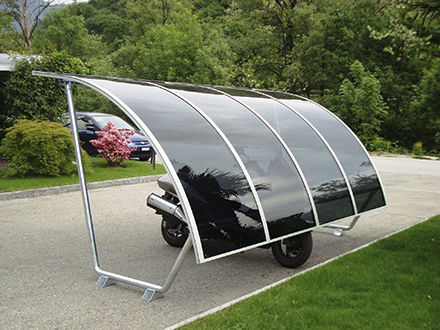 Polycarbonat-Überdachungen-Fahrradunterstand - type 12-TUBO - NORCOR MOB.URBAIN - modular / Stahl / für öffentliche Bereiche