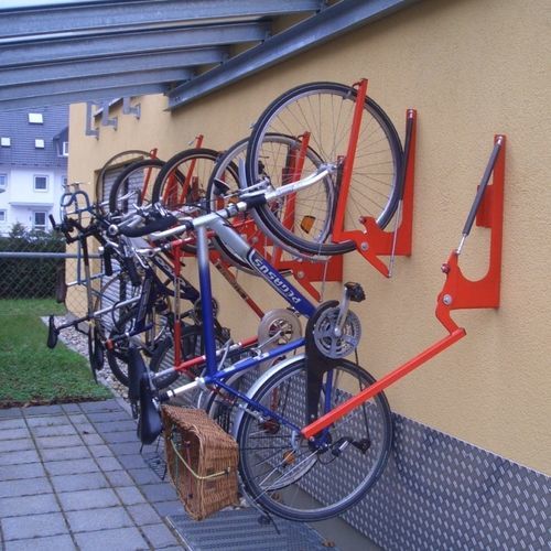 Wandmontierter Fahrradständer - HOPLA - NORCOR MOB.URBAIN - galvanisiertem Stahl / vertikal / für professionellen Einsatz