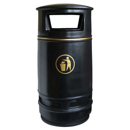 Park-Abfallbehälter - TRADITIONAL - NORCOR MOB.URBAIN - HDPE / mit Deckel / für Außenbereich