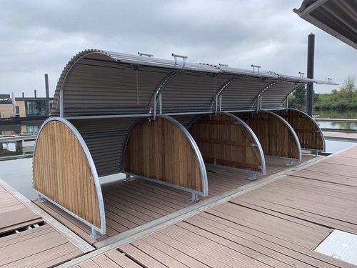Gesicherter Fahrradunterstand - BIKANGAR - NORCOR MOB.URBAIN - Stahl / Holz / thermolackierter Stahl