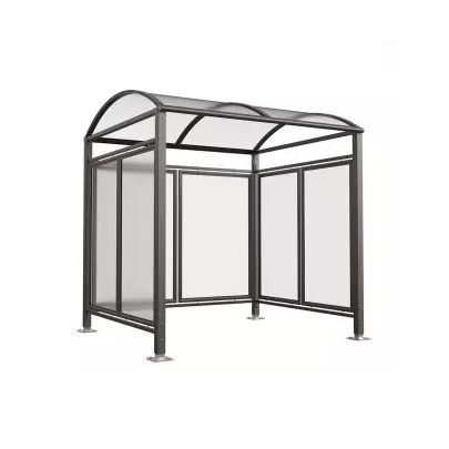Polycarbonat-Buswartehalle - TYPE 11 - NORCOR MOB.URBAIN - thermolackierter Stahl / mit Überdachung aus Polycarbonat