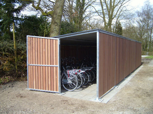 Modularer Fahrradunterstand - N&deg;5-E-TEL - K - NORCOR MOB.URBAIN - gesichert / thermolackierter Stahl / aus verzinktem Stahl