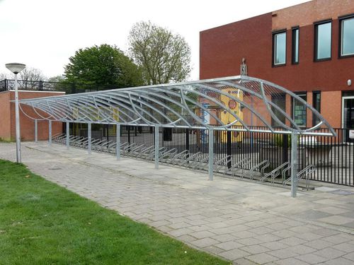 Polycarbonat-Überdachungen-Fahrradunterstand - Abri-velos 21SF - NORCOR MOB.URBAIN - modular / Design / schräg