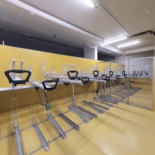 Bodenstehender Fahrradständer - VELOPORT-PREMIUM-26 - NORCOR MOB.URBAIN - zweistufig / für öffentliche Bereiche / für Parkplätze