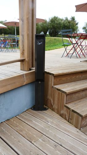 Sockel-Aschenbecher - SMOKER - NORCOR MOB.URBAIN - Blech / für den Außenbereich / für öffentliche Bereiche