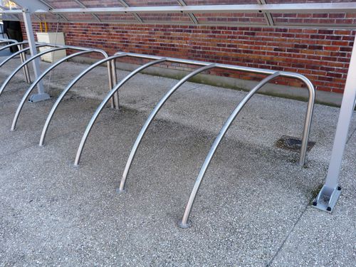 Bodenstehende Fahrradstütze - BIKER-X-4 - NORCOR MOB.URBAIN - für öffentliche Bereiche / Edelstahl / für professionellen Einsatz