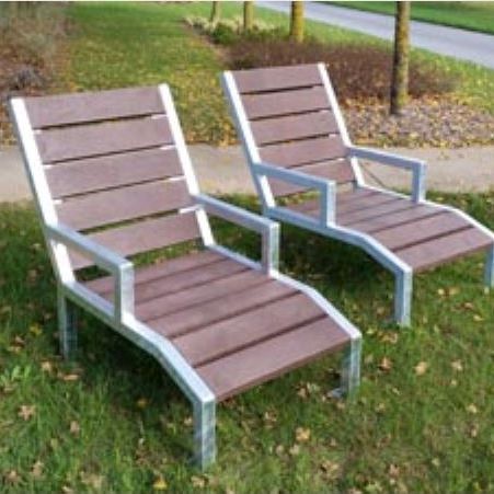 Moderne Sonnenliege - RECYCLE - NORCOR MOB.URBAIN - Recyclingkunststoff / für öffentliche Einrichtungen / für öffentliche Bereiche