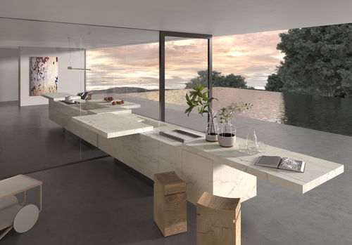 Outdoor-Küche - K-IN / K-OUT - Rossana - modern / Stein / Edelstahl