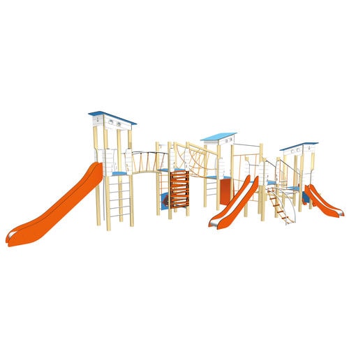 Spielplatzgerät für öffentliche Anlagen - 5 TOURS AMIRAL 3650 - Transalp - Holz / Aluminium / beschichtet