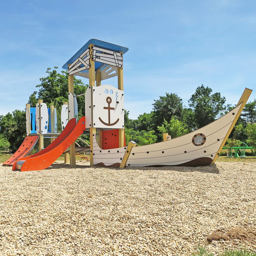 Spielplatzgerät für öffentliche Anlagen - BATEAU ANDY' 3681 - Transalp - Holz / Edelstahl / Aluminium