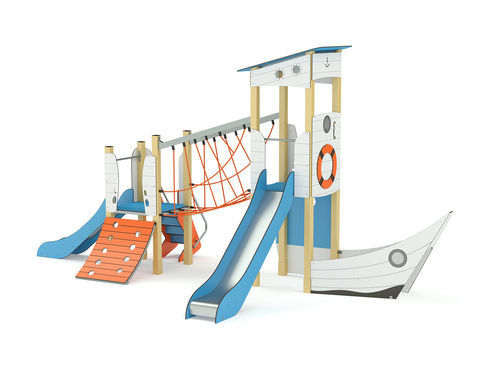 Spielplatzgerät für öffentliche Einrichtungen - ST-32-017 LE BATEAU - Transalp - für öffentliche Bereiche / für Familienfahrten / Holz