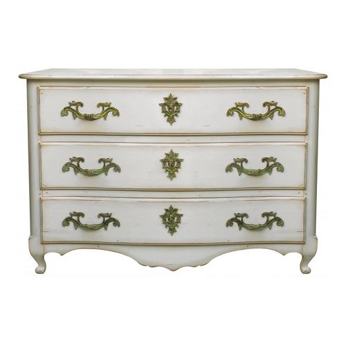 Kommode / Louis XIV - GRENOBLOISE  - MOISSONNIER - lackiertes Holz / Buche / mit Schublade