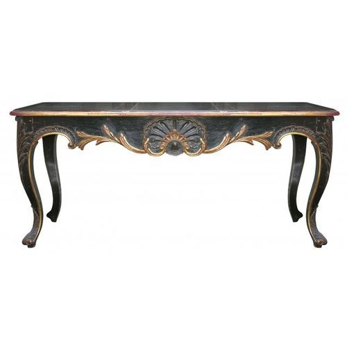 Regency-Konsolentisch - 718 B - MOISSONNIER - lackiertes Holz / Buche / Gestell aus Buche