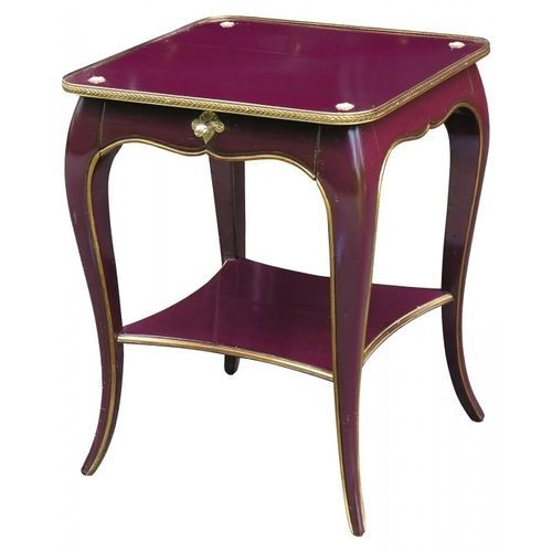 Nachttisch / Louis XV - 738 B - MOISSONNIER - lackiertes Holz / Buche / Gestell aus Buche
