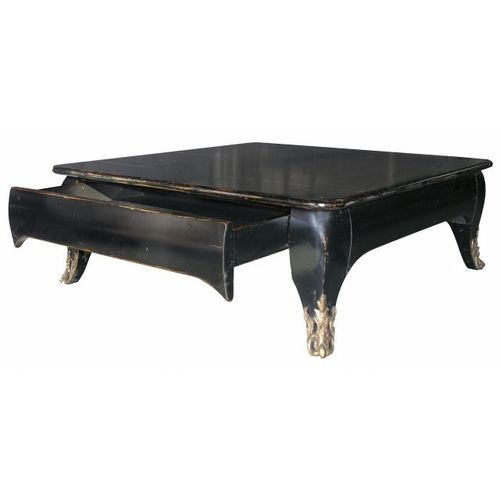 Regency-Couchtisch - 727 series - MOISSONNIER - Kiefer / quadratisch / mit Schublade