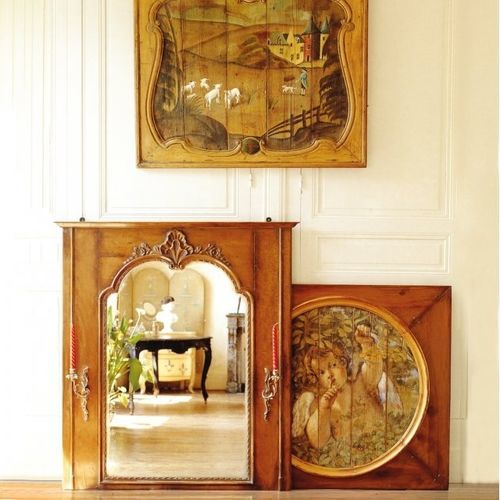 Wandmontierter Spiegel - 572 series - MOISSONNIER - Regency / Kirschbaum / braun