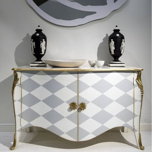Sideboard / Louis XV - 696 series - MOISSONNIER - lackiertes Holz / Buche / mit Schwingtür