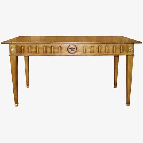 Tisch / Louis XVI - 652 series - MOISSONNIER - Nussbaum / Gestell aus Nussbaum / rechteckig