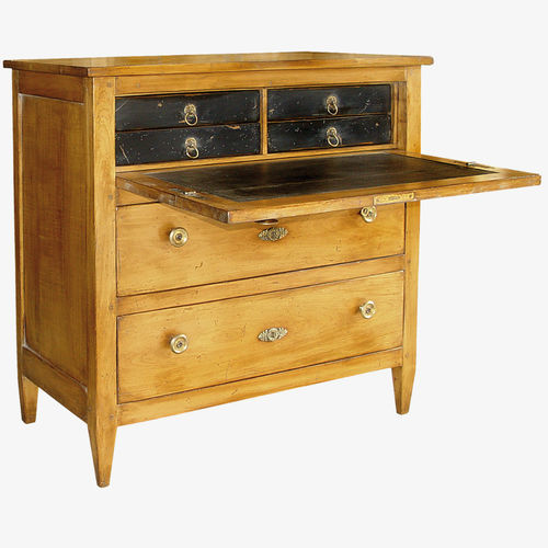 Directoire-Stil-Kommode - 540 series - MOISSONNIER - Kirschbaum / Leder / rechteckig