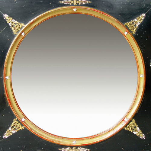 Wandmontierter Spiegel - 657 series - MOISSONNIER - Stil / rund / Buche