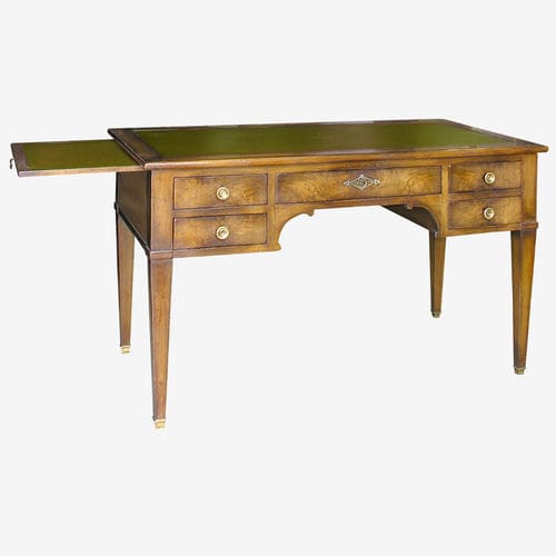 Bodenstehender Schreibtisch - 548 A - MOISSONNIER - Directoire-Stil / Nussbaum / Leder