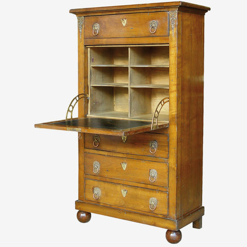 Empire-Stil-Sekretär - 561 series - MOISSONNIER - Kirschbaum / Marmor / mit integriertem Stauraum