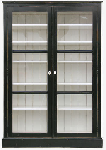 Bücherregal / Louis XVI - 748 B - MOISSONNIER - lackiertes Holz / Buche / verglast