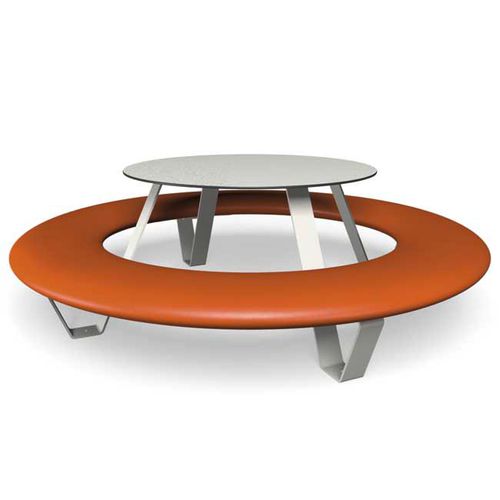 Picknicktisch / originelles Design - BUDDY - miramondo - Polyethylen / galvanisiertem Stahl / HPL