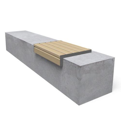 Moderne Bank für den öffentlichen Raum - HOP HOP WALL - miramondo - Holz / ohne Rückenlehne / ohne Armlehnen