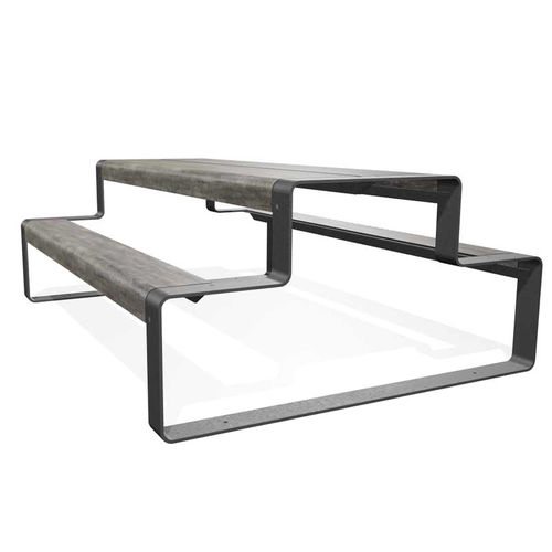 Moderner Picknicktisch - OUTLINE  - miramondo - Metall / HPL / Gestell aus galvanisiertem Stahl