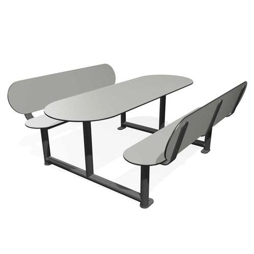 Moderner Picknicktisch - JOLLY - miramondo - galvanisiertem Stahl / HPL / Gestell aus galvanisiertem Stahl