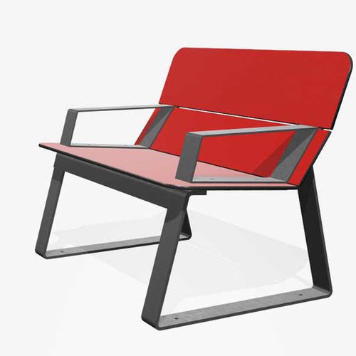 Moderner Sessel - SUPERFLY  - miramondo - Papierfaser / Metall / HPL