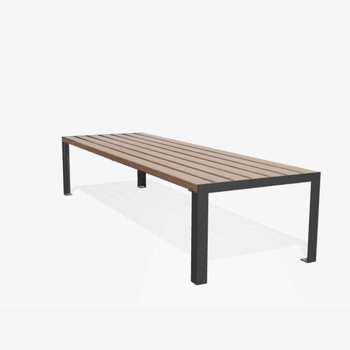 Klassischer Couchtisch - LA STRADA - miramondo - Holz / Gestell aus Metall / rechteckig