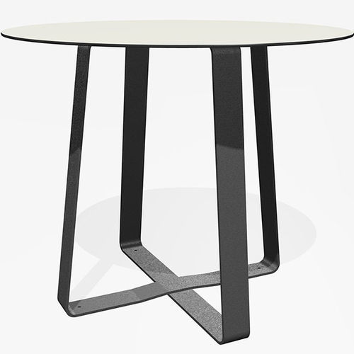 Tisch / minimalistisches Design - HOT DOT - miramondo - pulverbeschichteter Stahl / galvanisiertem Stahl / HPL