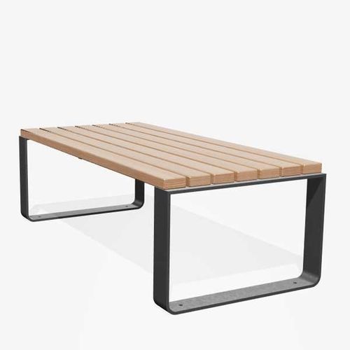 Moderner Couchtisch - MAYFIELD  - miramondo - Holz / Gestell aus Metall / rechteckig