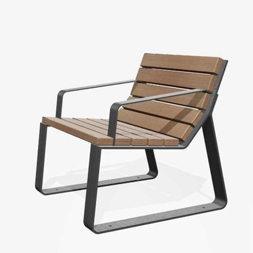 Moderner Stuhl - MAYFIELD - miramondo - für Außenbereich / Holz / Gestell aus Metall
