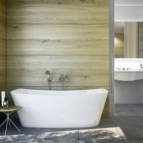 Freistehende Badewanne - TRIVENTO - Victoria + Albert - für Wohnungen / Harz / Verbundwerkstoff