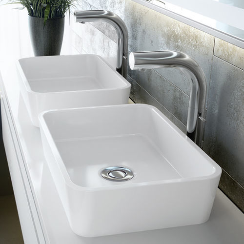 Aufsatzwaschbecken - EDGE 45 - Victoria + Albert - Kalkstein / Harz / individuell gestaltbar