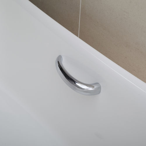 Stützgriff aus verchromtem Metall - HANDLES - Victoria + Albert - gebogen / Aufbau / für Gewerbegebrauch