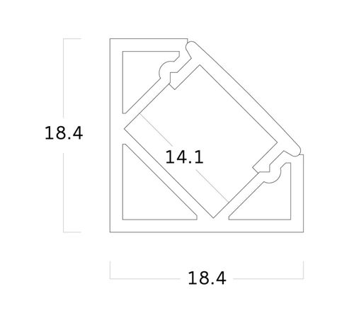 Beleuchtungsprofil für Aufbau - EXT01 - Metalmek Illuminazione - Einbau / LED / Aluminium