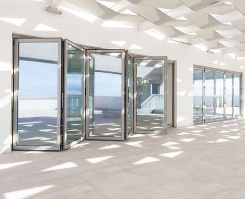 Schiebe-Stapel-Terrassentür - SMARTIA M19800 - ALUMIL - faltbar / Aluminium / mit Doppelverglasung