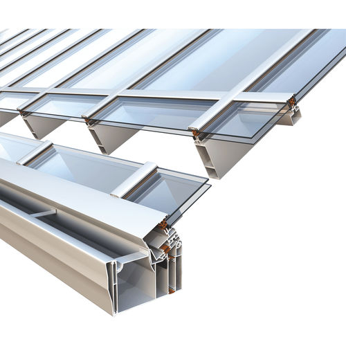 Stationärer Dachverglasung - SMARTIA M10800 - ALUMIL - Aluminium / isolierend / pyramidenförmig
