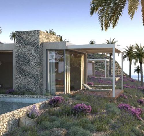 Selbsttragende Pergola - SMARTIA PG115P Ithaca - ALUMIL - angebaut / anodisiertes Aluminium / mit orientierbaren Lamellen