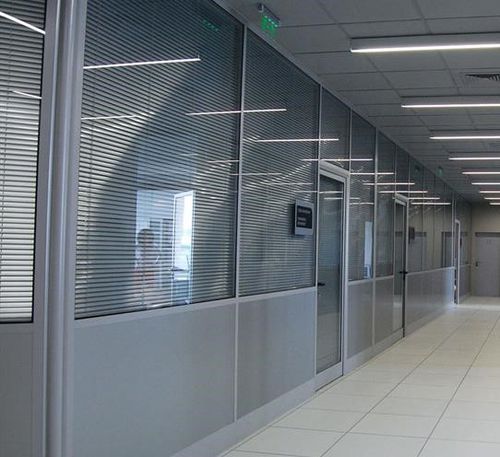 Abnehmbare Trennwand - SMARTIA P100 - ALUMIL - mit Glasfront / Aluminium / für professionellen Einsatz